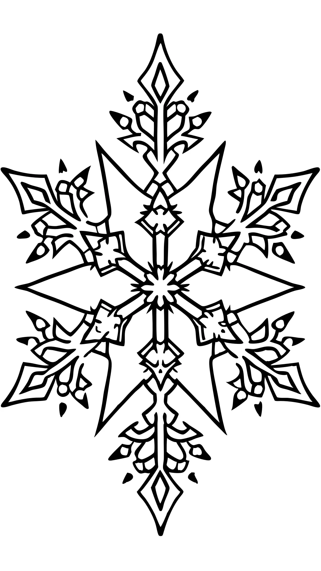 free printable snowflakes coloring pages